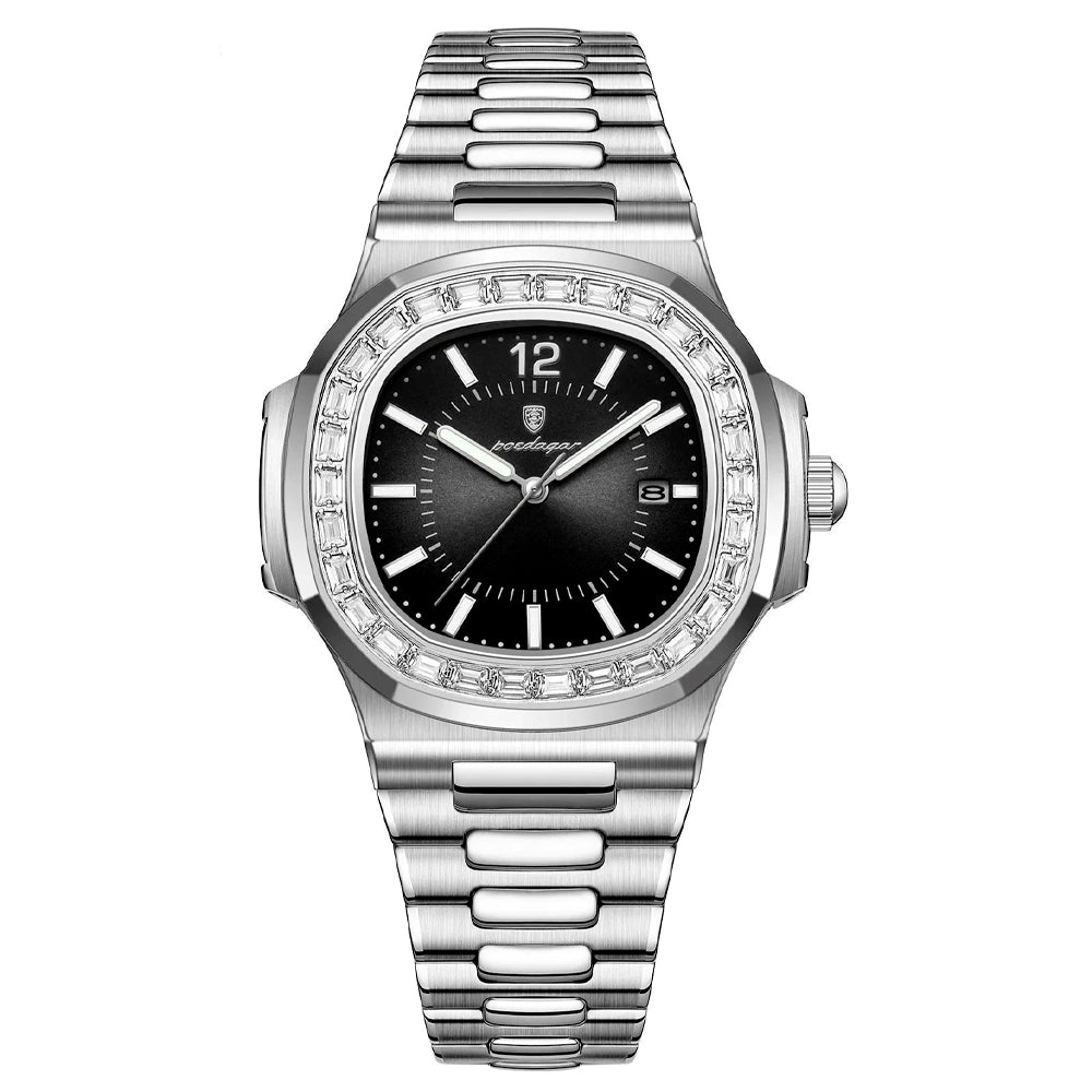 Relógio Masculino Cravejado Romenzi Spectre RZ699 com design impressionante, detalhes cravejados e estilo sofisticado que une luxo, elegância e impacto.
