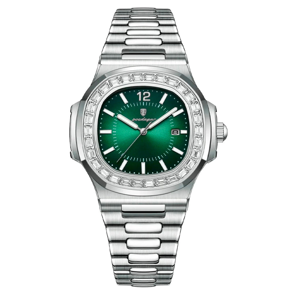Relógio Masculino Cravejado Romenzi Spectre RZ699 com design impressionante, detalhes cravejados e estilo sofisticado que une luxo, elegância e impacto.