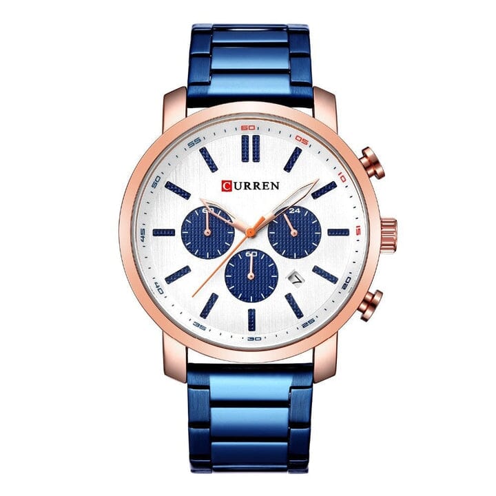Relógio Masculino CURREN Simplê Romenzi RZ532 com design sofisticado, pulseira em aço resistente e estilo moderno que combina elegância e durabilidade.
