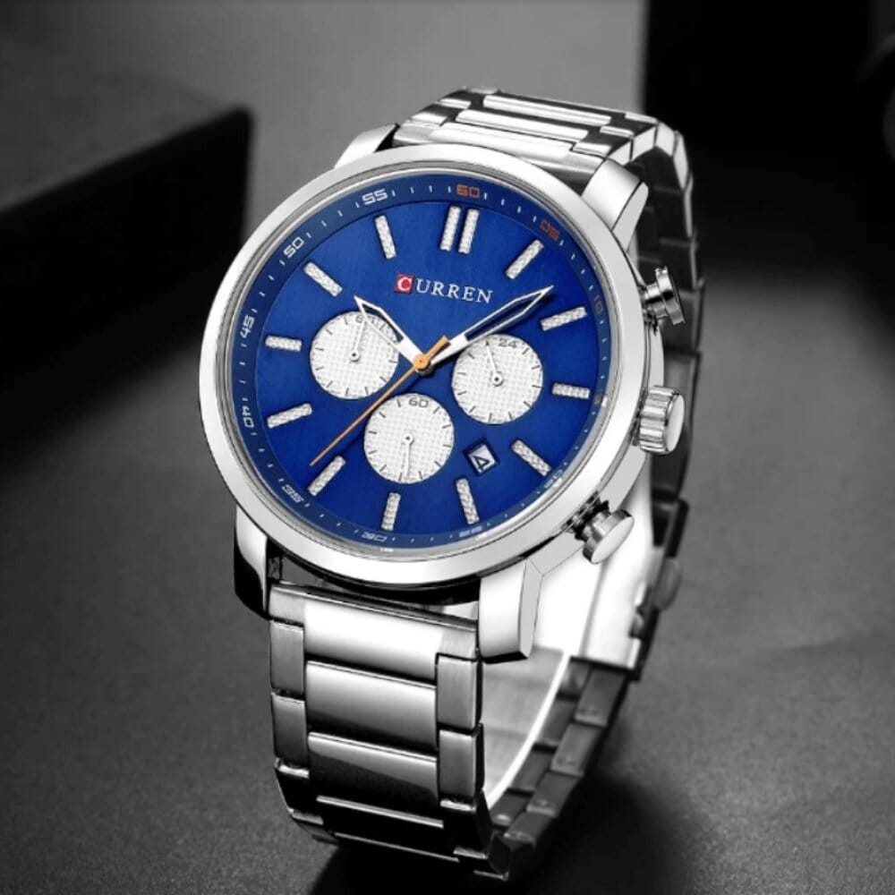 Relógio Masculino CURREN Simplê Romenzi RZ532 com design sofisticado, pulseira em aço resistente e estilo moderno que combina elegância e durabilidade.