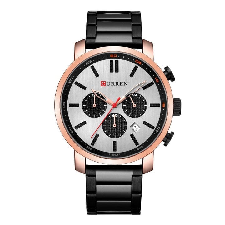 Relógio Masculino CURREN Simplê Romenzi RZ532 com design sofisticado, pulseira em aço resistente e estilo moderno que combina elegância e durabilidade.