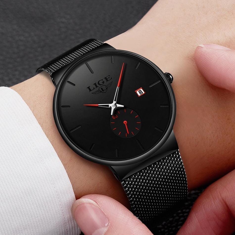 Relógio Masculino LIGE Minimalista Romenzi RZ530 em estilo minimalista, com linhas modernas, acabamento refinado e versatilidade para compor diferentes looks.