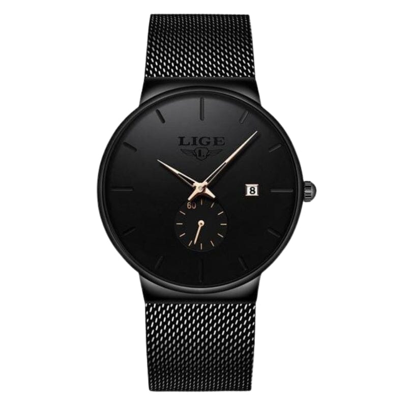 Relógio Masculino LIGE Minimalista Romenzi RZ530 em estilo minimalista, com linhas modernas, acabamento refinado e versatilidade para compor diferentes looks.