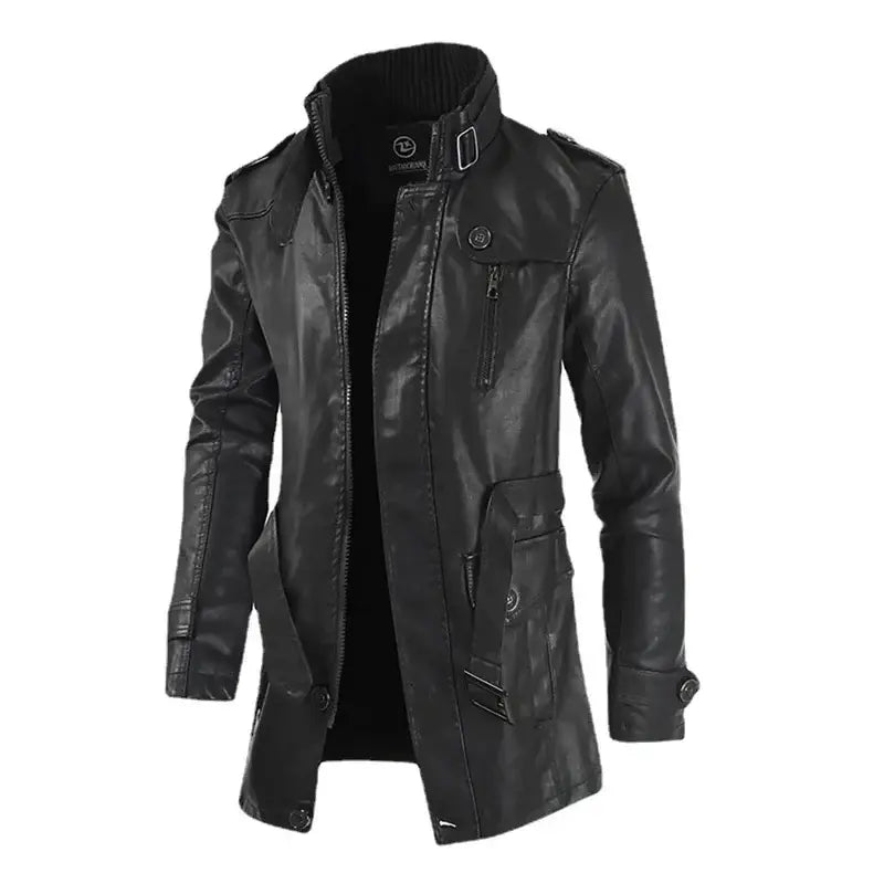 Sobretudo Masculino de Couro Romenzi RZ096, confeccionado em couro premium com design elegante e proteção ideal para os dias mais gelados.