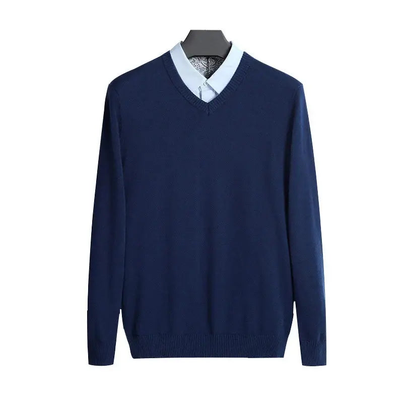 Suéter Masculino Casual Romenzi RZ046 em malha macia, casual e moderna para um look sofisticado e versátil
