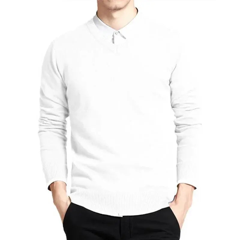 Suéter Masculino Casual Romenzi RZ046 em malha macia, casual e moderna para um look sofisticado e versátil
