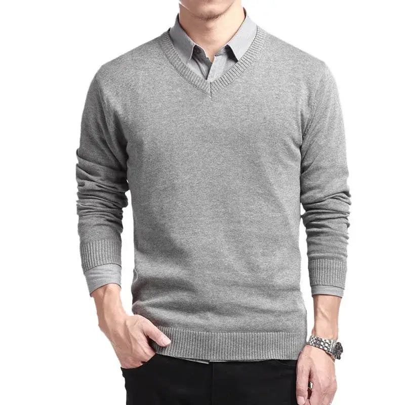 Suéter Masculino Casual Romenzi RZ046 em malha macia, casual e moderna para um look sofisticado e versátil