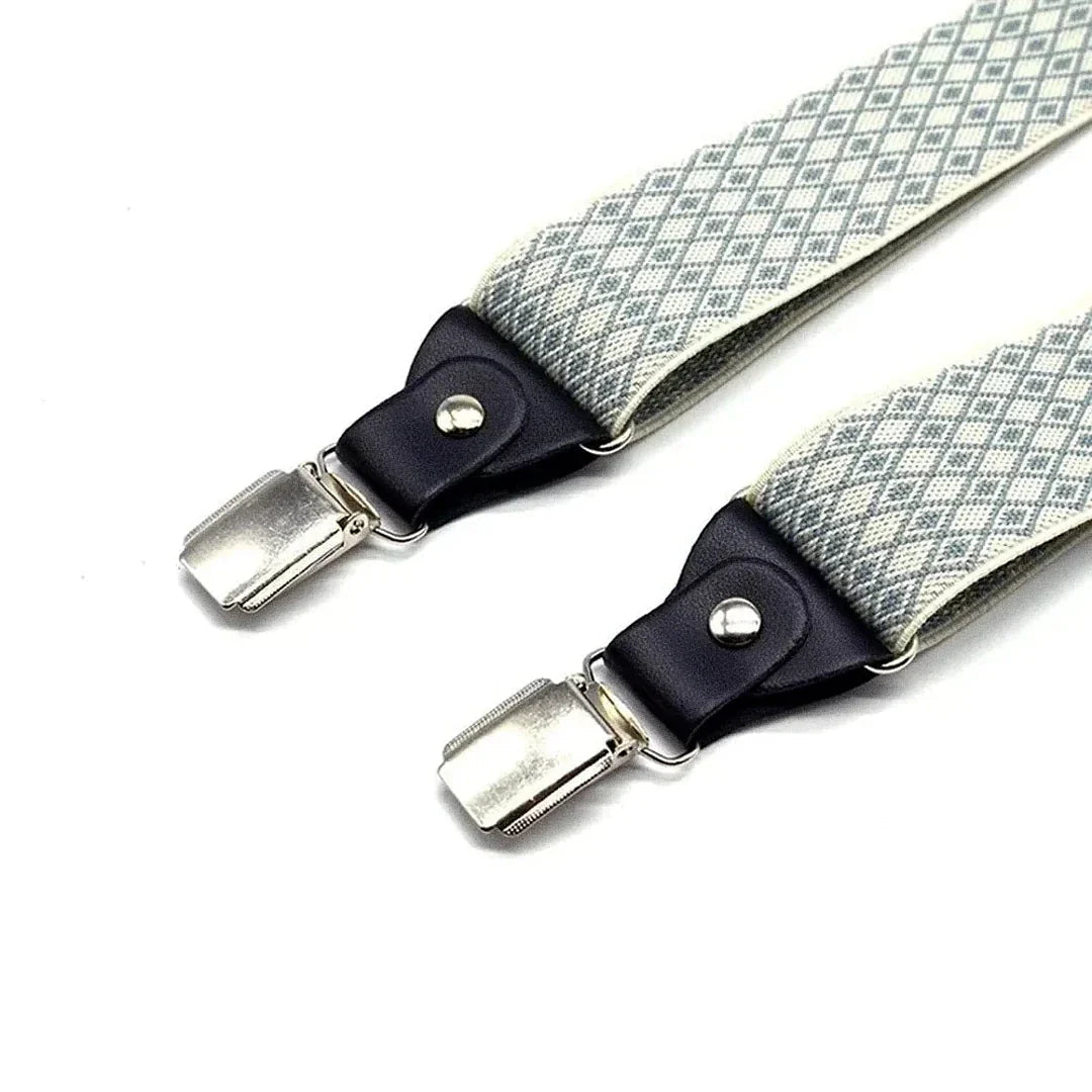 Suspensório Masculino Detalhado Romenzi RZ768, acessório elegante e resistente, ajuste perfeito, acabamento sofisticado e design versátil para looks masculinos.