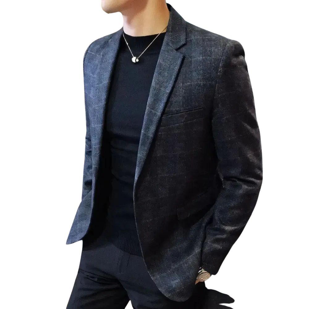 Blazer Masculino Dapper Romenzi RZ063 com tecido respirável, em alfaiataria precisa, perfeito para todas as ocasiões.