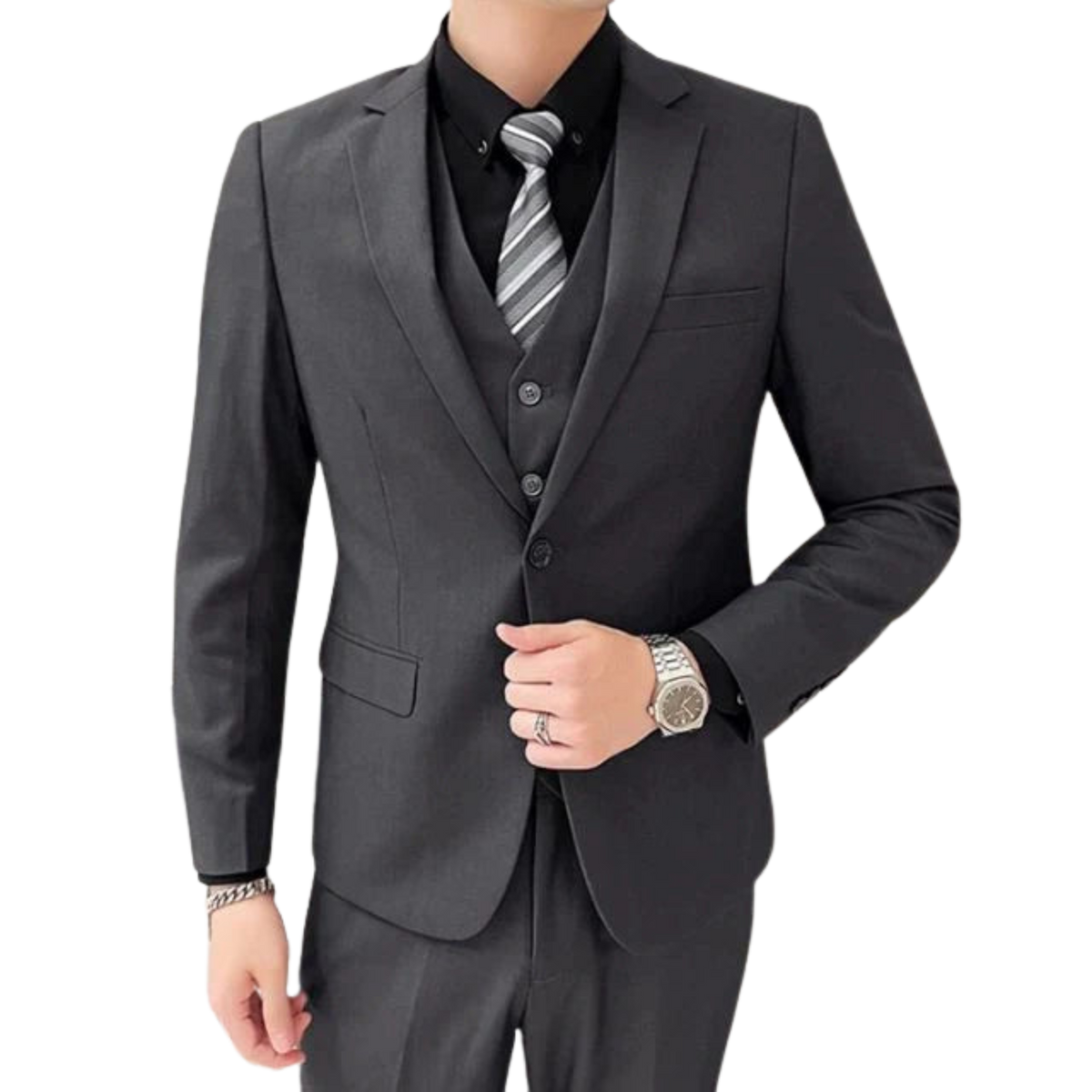 Blazer Masculino em Poliviscose Romenzi RZ775 em detalhe, peça elegante com caimento refinado e design clássico, ideal para looks formais e casuais.