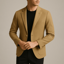 Blazer Masculino Noble Romenzi RZ923 em detalhe, peça elegante em algodão egípcio premium, ideal para eventos formais e ocasiões especiais com sofisticação.
