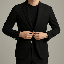 Blazer Masculino Noble Romenzi RZ923 em detalhe, peça elegante em algodão egípcio premium, ideal para eventos formais e ocasiões especiais com sofisticação.