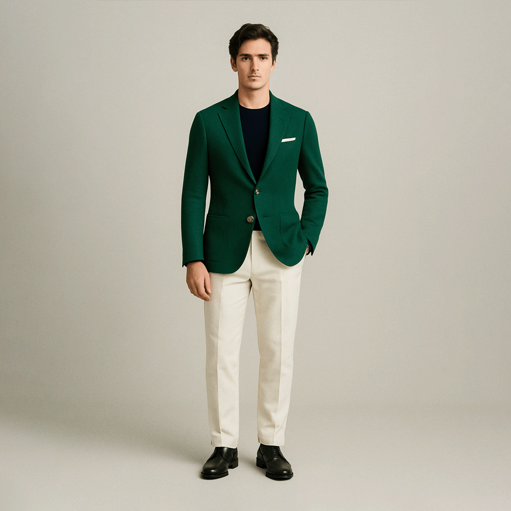 Blazer Masculino Noble Romenzi RZ923 em detalhe, peça elegante em algodão egípcio premium, ideal para eventos formais e ocasiões especiais com sofisticação.