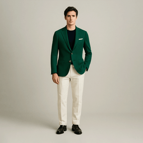 Blazer Masculino Noble Romenzi RZ923 em detalhe, peça elegante em algodão egípcio premium, ideal para eventos formais e ocasiões especiais com sofisticação.