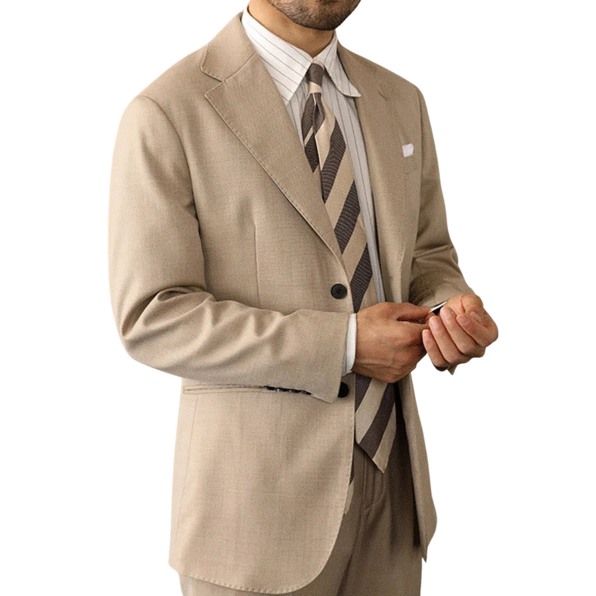 Blazer Masculino Romenzi RZ934 em detalhe, peça sofisticada em Ecomicrofibra Easeleaf com forro de seda e poliéster para looks formais elegantes.