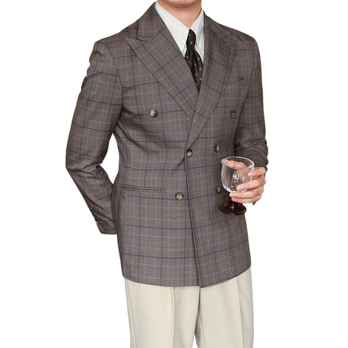 Blazer Masculino Transpassado Romenzi RZ937 em detalhe, peça sofisticada em materiais premium com design inovador para looks elegantes e sociais.