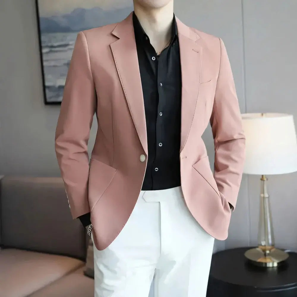 Blazer Masculino Vergast Romenzi RZ059 em caxemira, elegante e sofisticado, ideal para momentos formais.