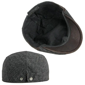 Boina Masculina Cabbie Retrô Romenzi RZ274 com design clássico, confeccionada em algodão e poliéster, tamanho ajustável e cores versáteis.