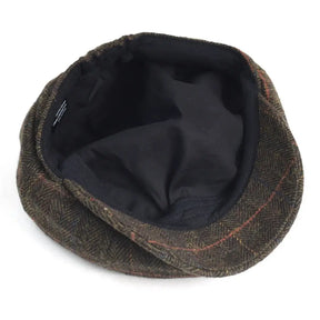 Boina Masculina de Lã Classic Romenzi RZ272 com design britânico, produzida em lã e poliéster premium, cores cinza, azul e marrom.