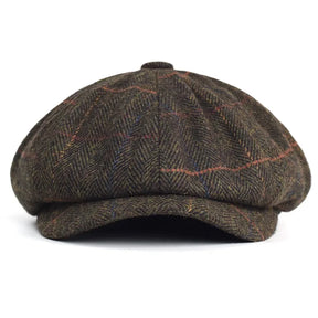 Boina Masculina de Lã Classic Romenzi RZ272 com design britânico, produzida em lã e poliéster premium, cores cinza, azul e marrom.