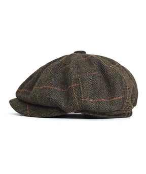 Boina Masculina de Lã Classic Romenzi RZ272 com design britânico, produzida em lã e poliéster premium, cores cinza, azul e marrom.