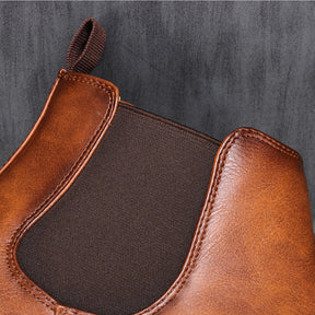 Bota Chelsea Masculina de Couro Romenzi Jackson RZ552 em destaque, modelo clássico em couro de alta qualidade que une elegância, durabilidade e conforto.