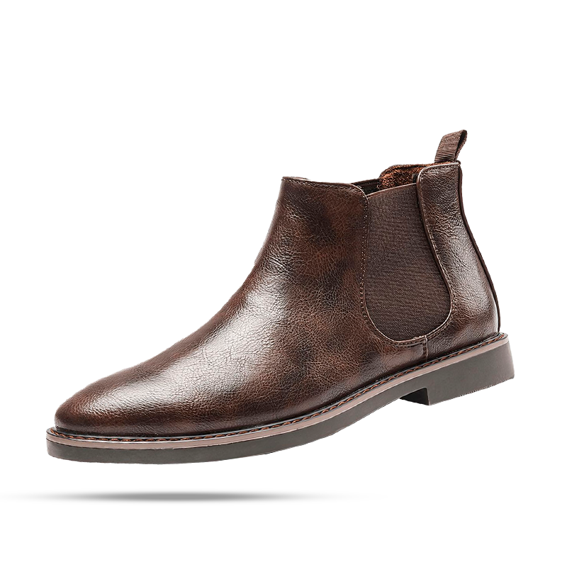 Bota Chelsea Masculina de Couro Romenzi Jackson RZ552 em destaque, modelo clássico em couro de alta qualidade que une elegância, durabilidade e conforto.
