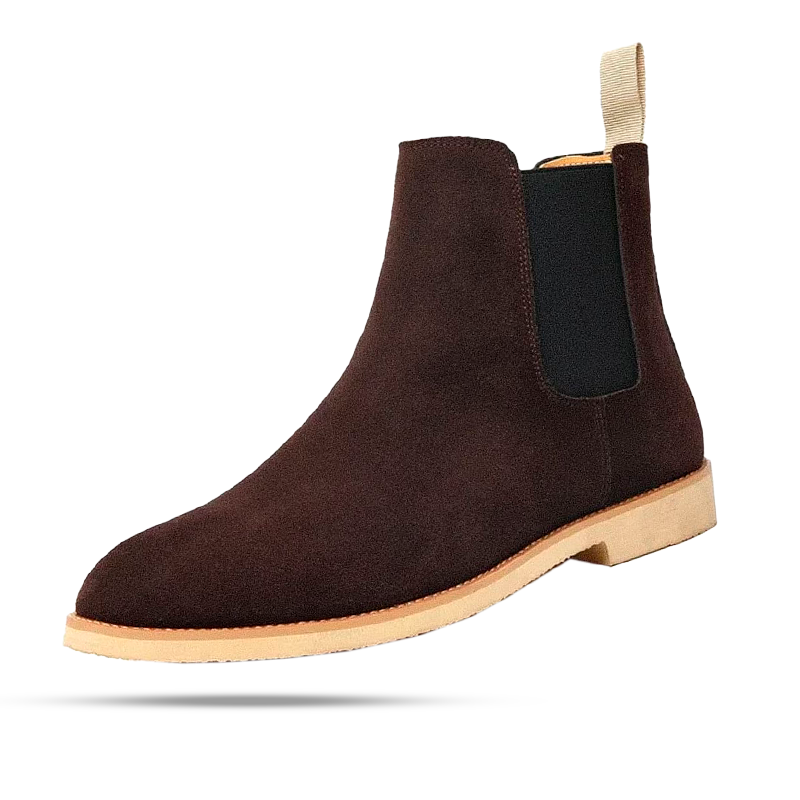Bota Chelsea Masculina Romenzi Camden RZ544 em destaque, modelo clássico em couro de alta qualidade que une conforto, elegância e durabilidade ao visual masculino.