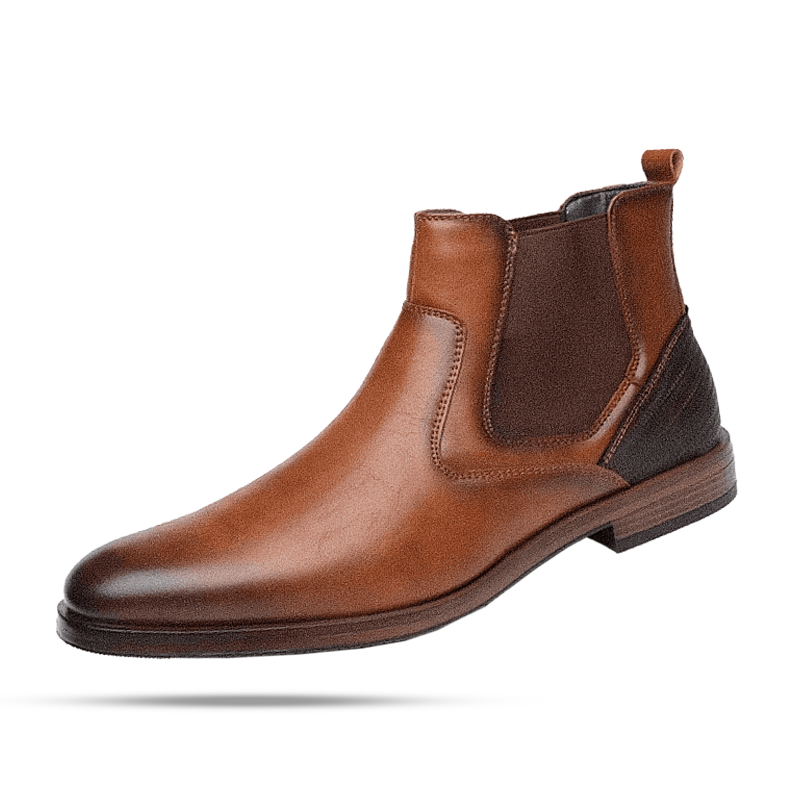 Bota Chelsea Masculina Romenzi Coventry RZ546 em destaque, modelo versátil em couro de alta qualidade que combina elegância, resistência e conforto.