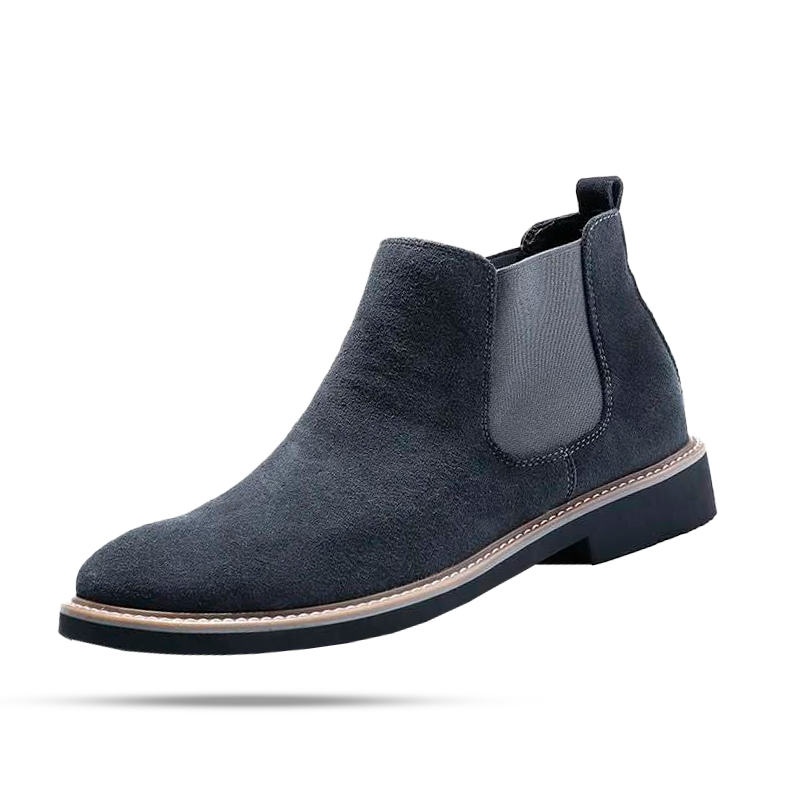 Bota Chelsea Masculina Romenzi Viena RZ550 em detalhe, modelo clássico em couro de alta qualidade que oferece sofisticação, durabilidade e conforto.