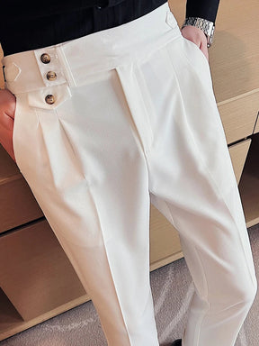 Calça Alfaiataria Masculina Romenzi RZ253 com design sofisticado e acabamento impecável. Ideal para versatilidade e elegância em diversas ocasiões.