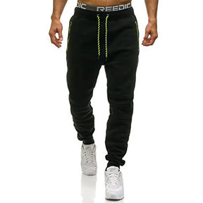Calça Moletom Masculina para Esportes RZ316 em algodão premium, com zíper nos bolsos e design ajustável. Perfeita para treinos e estilo no dia a dia.