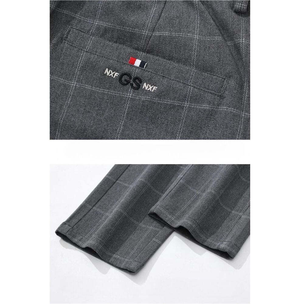 Calça Social Xadrez Masculina Romenzi RZ006 – elegância e personalidade com tecido leve, respirável e confortável.