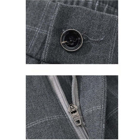 Calça Social Xadrez Masculina Romenzi RZ006 – elegância e personalidade com tecido leve, respirável e confortável.
