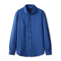 Camisa de Linho Lisa Masculina Romenzi RZ790 feita em linho premium com caimento elegante, respirável e durável para todas as ocasiões.