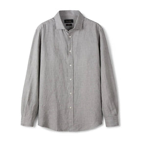 Camisa de Linho Lisa Masculina Romenzi RZ790 feita em linho premium com caimento elegante, respirável e durável para todas as ocasiões.