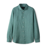 Camisa de Linho Lisa Masculina Romenzi RZ790 feita em linho premium com caimento elegante, respirável e durável para todas as ocasiões.