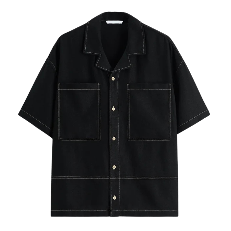 Camisa de Linho Masculina com Contraste Romenzi RZ791 feita em linho premium com caimento moderno, tecido anti amassado e secagem rápida para elegância.