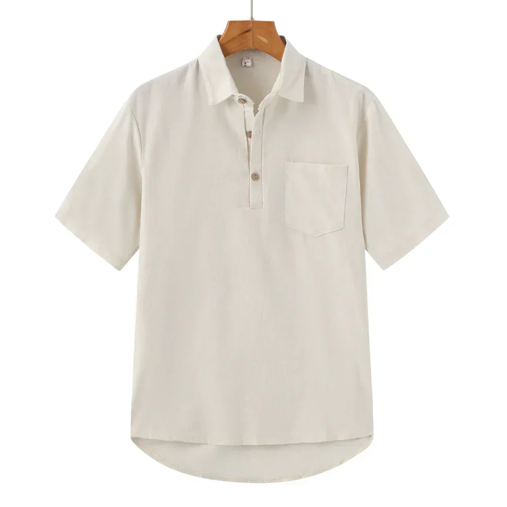 A Camisa de Linho Masculina Romenzi Medelín RZ794 oferece frescor, elegância e versatilidade em linho premium, ideal para ocasiões casuais e eventos formais.