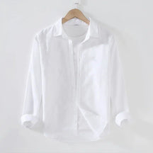 Camisa de Linho Masculina Romenzi RZ538 em linho premium, disponível em várias cores. Design clássico, respirável e elegante para looks refinados.