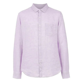 Camisa de Linho Masculina Romenzi RZ797 em detalhe, peça em linho premium que oferece respirabilidade, conforto térmico, durabilidade e estilo sofisticado.
