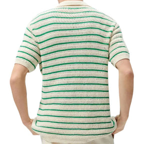 Camisa Manga Curta em Malha Romenzi RZ601 em detalhe, peça leve em malha premium, moderna e sofisticada, ideal para looks casuais e elegantes.