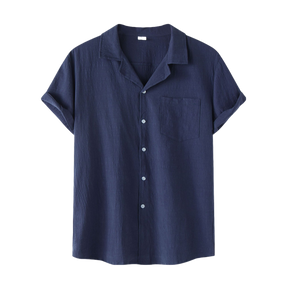 Camisa Romenzi Ibéria: conforto e elegância para ocasiões casuais. Tecido leve, ideal com bermudas de linho ou calças neutras. Visual sofisticado e descontraído.