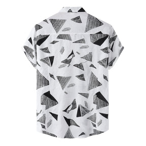 Camisa Manga Curta Romenzi Siena RZ593 feita em tecido leve e fresco, com design sofisticado e versátil para ocasiões casuais e momentos elegantes.