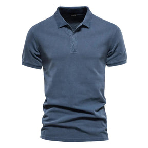 Camisa Polo Masculina Romenzi Executiva RZ606 em detalhe, polo sofisticada em materiais de alta qualidade que oferece conforto, elegância e durabilidade.
