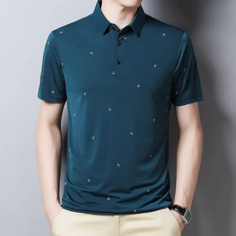 Camisa Polo Masculina Romenzi Milano RZ078 em algodão e poliéster, design clássico e versátil, ideal para uso diário e combinações elegantes.