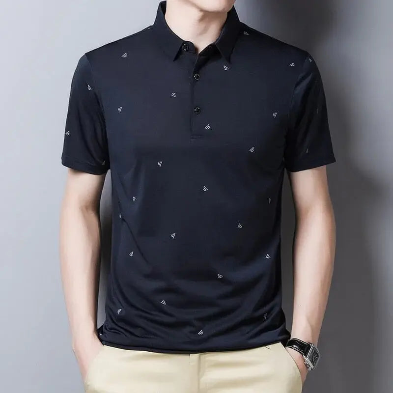 Camisa Polo Masculina Romenzi Milano RZ078 em algodão e poliéster, design clássico e versátil, ideal para uso diário e combinações elegantes.