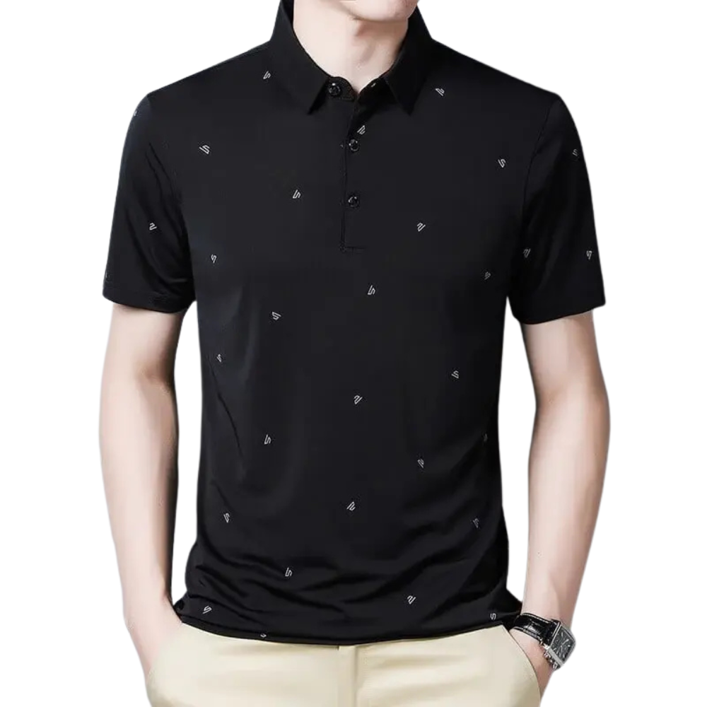 Camisa Polo Masculina Romenzi Milano RZ078 em algodão e poliéster, design clássico e versátil, ideal para uso diário e combinações elegantes.