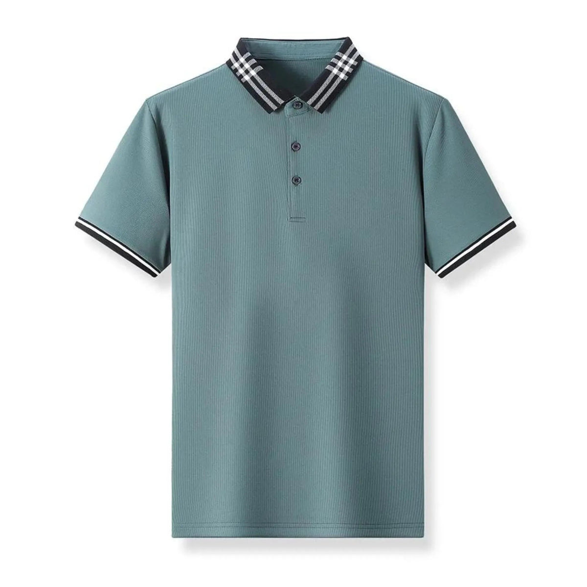 Camisa Polo Masculina Romenzi Palermo RZ625 em detalhe, peça em algodão e poliéster que une conforto, respirabilidade e estilo versátil para o dia a dia.