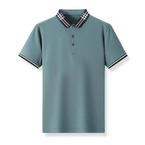 Camisa Polo Masculina Romenzi Palermo RZ625 em detalhe, peça em algodão e poliéster que une conforto, respirabilidade e estilo versátil para o dia a dia.